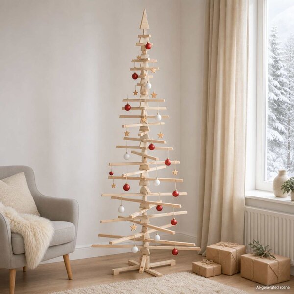 Fából készült Karácsonyfa KOTKA 240 cm Tömör Fenyőfa