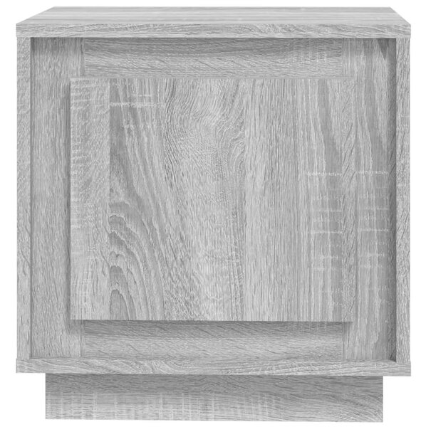 2 db szürke sonoma színű szerelt fa éjjeliszekrény 44x35x45 cm