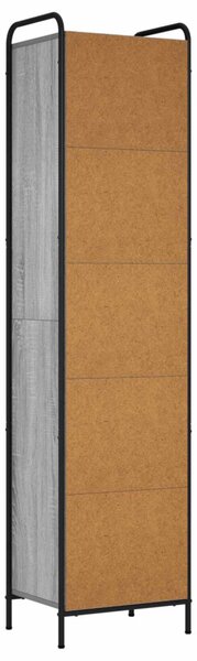 Könyvespolc 55,5 x 33 x 174 cm Szerelt Fa Szürke Sonoma