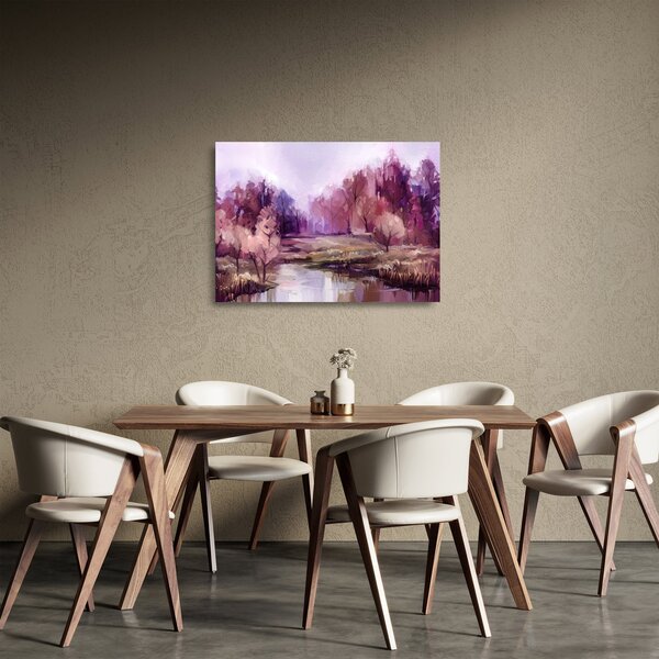 Kép - Őszi tájképfestés (üvegen) (70x50 cm)
