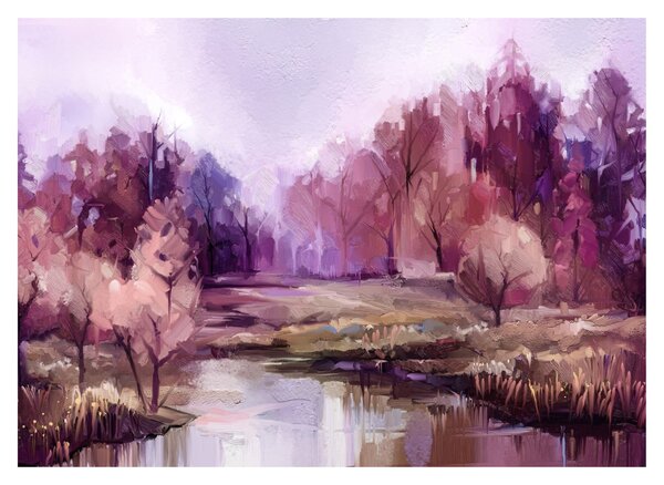 Kép - Őszi tájképfestés (üvegen) (70x50 cm)