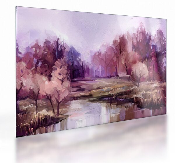 Kép - Őszi tájképfestés (üvegen) (70x50 cm)