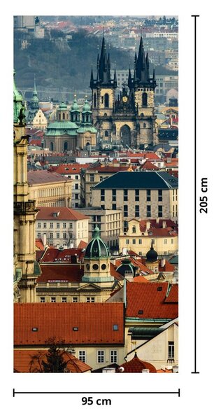 Fotótapéta ajtóra - Prágai panoráma (95x205cm)