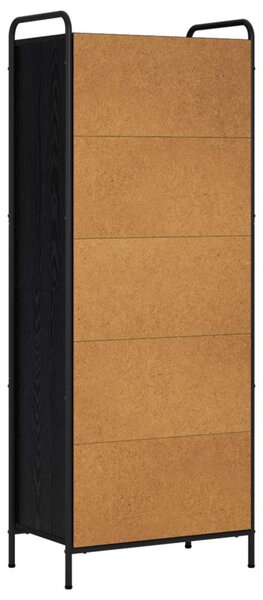Könyvespolc 55,5 x 33 x 174 cm Szerelt Fa Fekete Tölgy