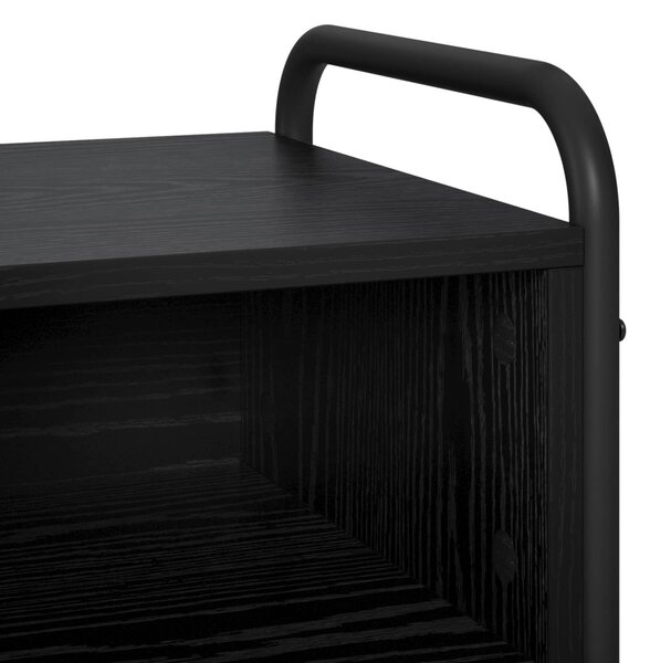 Konzolasztal Fekete Tölgy 90 x 33 x 80,5 cm Szerelt Fa