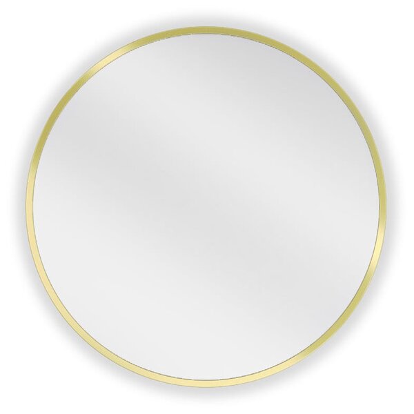 Mexen Loft fürdőszobai tükör kerek 30 cm, arany keret - 9850-030-030-000-50