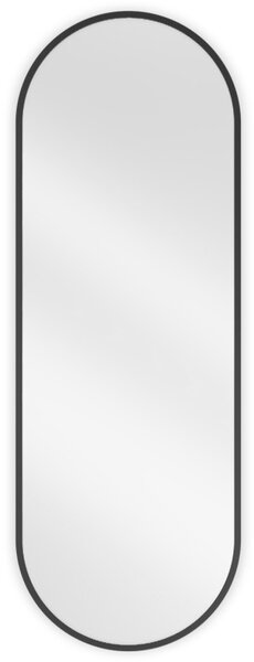 Mexen Loft ovális fürdőszobai tükör 100 x 35 cm, fekete keret - 9851-100-035-000-70