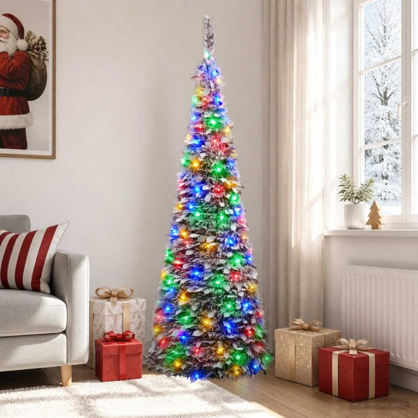 Pop-up LED-es karácsonyfa 180 cm 150 LED PVC Zöld és fehér
