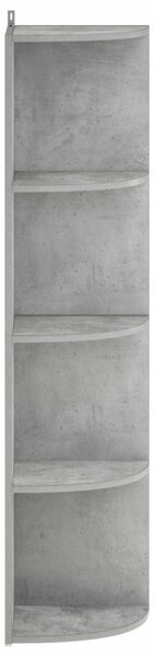 Sarokpolc 4 szintes 41,5 x 41,5 x 143 cm Szerelt Fa Betonszürke