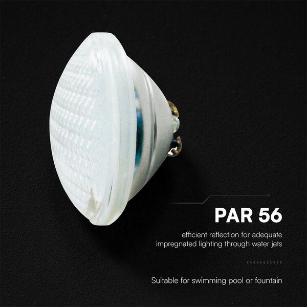 V-TAC 12W LED PAR56 medencevilágítás, IP68, hideg fehér - SKU 217559