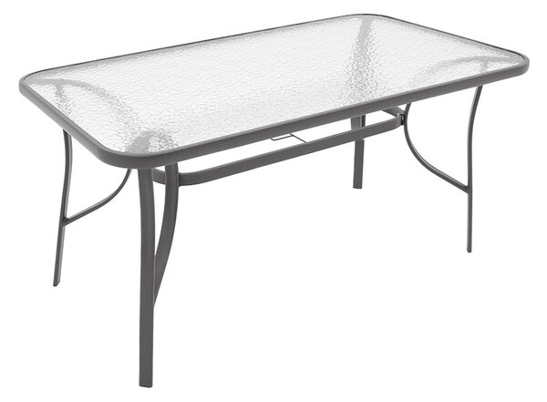 Kerti asztal Ensure, szürke, 140x80x70 cm