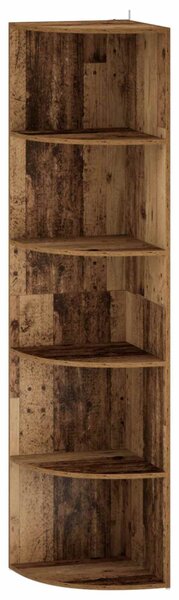 Sarokpolc 5 szintes 41,5 x 41,5 x 178 cm Szerelt Fa Antik Fa