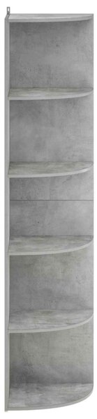 Sarokpolc 5 szintes 41,5 x 41,5 x 178 cm Szerelt Fa Betonszürke
