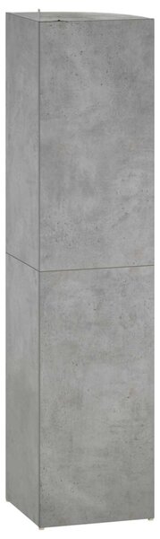 Sarokpolc 4 szintes 41,5 x 41,5 x 143 cm Szerelt Fa Betonszürke