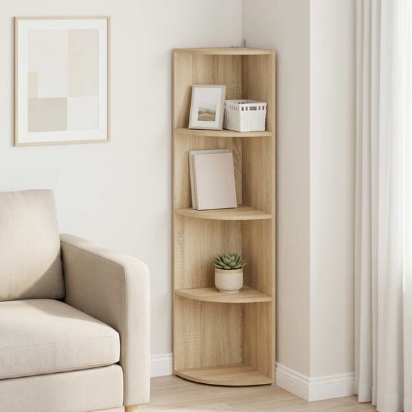 Sarokpolc 4 szintes 41,5 x 41,5 x 143 cm Szerelt Fa