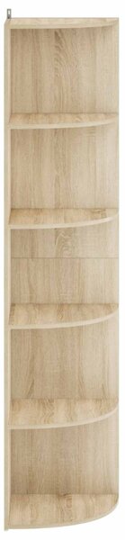 Sarokpolc 5 szintes 41,5 x 41,5 x 178 cm Szerelt Fa