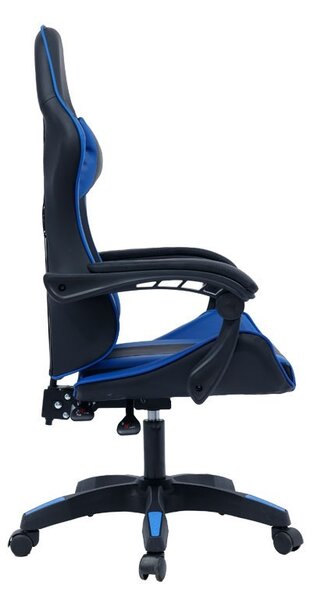 Gaming szék William, fekete-kék műbőr