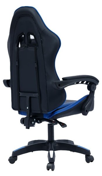 Gaming szék William, fekete-kék műbőr