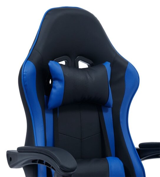 Gaming szék William, fekete-kék műbőr