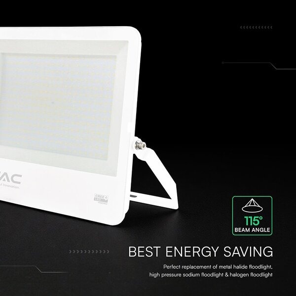 V-TAC CREE SMD D-széria LED reflektor 300W természetes fehér 115 Lm/W, fehér ház - SKU 242146