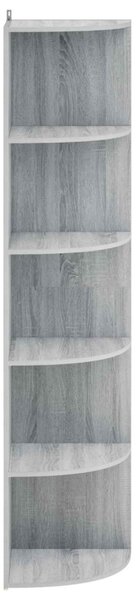 Sarokpolc 5 szintes 41,5 x 41,5 x 178 cm Szerelt Fa