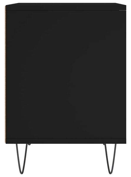 2 db fekete szerelt fa éjjeliszekrény 40 x 35 x 50 cm