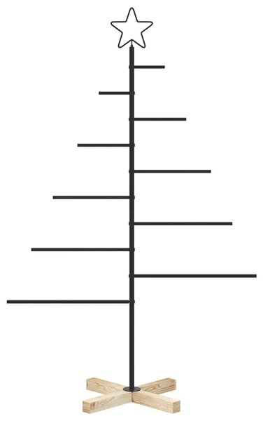 Fém karácsonyfa KUOPIO 125 cm Acél Fekete