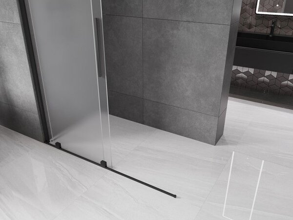 Mexen Velar toló zuhanyfal Walk-in 140 x 200 cm, matt 8 mm, fekete - 871-140-000-33-70