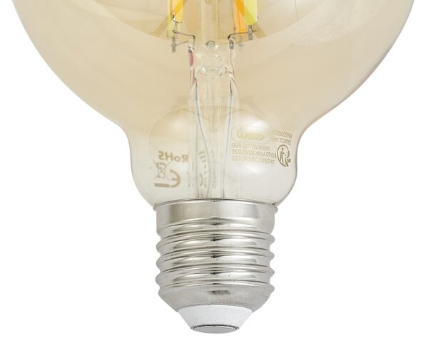 5 darabos készlet Smart E27 dimmelhető LED izzók G95 arany 7W 806 lm 1800-6500K