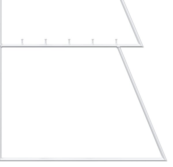 Fém karácsonyfa KUOPIO 100 cm Acél Fehér