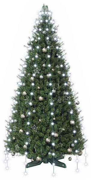 Karácsonyfa fények 180 LED Hideg fehér 180 cm