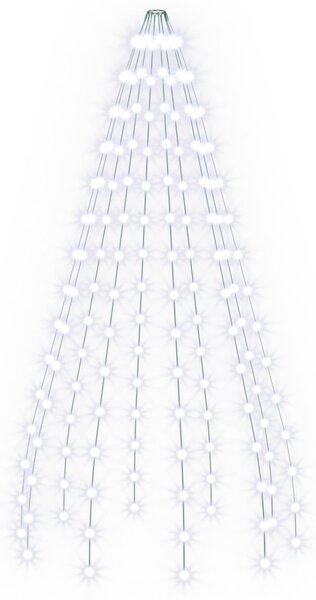 Karácsonyfa fények 150 LED Hideg fehér 150 cm