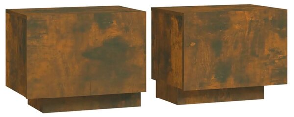 Füstös tölgy színű szerelt fa éjjeliszekrény 100 x 35 x 40 cm