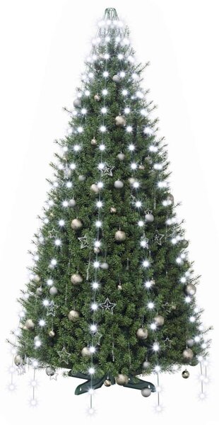 Karácsonyfa fények 210 LED Hideg fehér 210 cm