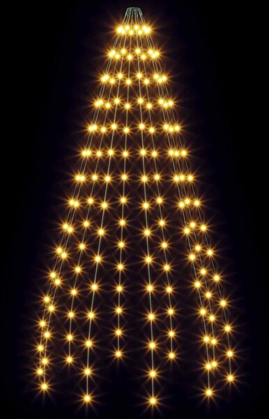 Karácsonyfa fények 150 LED Meleg fehér 150 cm