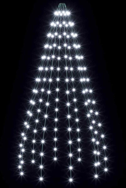 Karácsonyfa fények 150 LED Hideg fehér 150 cm