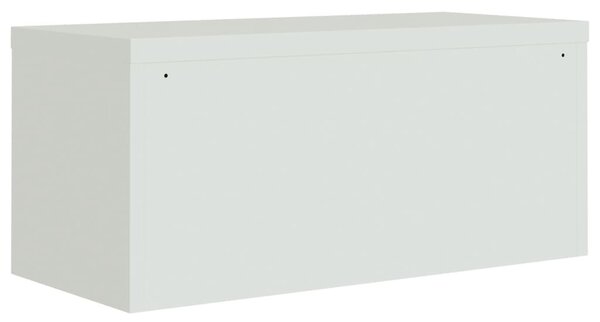 Világosszürke acél irattartó szekrény 90x40x220 cm