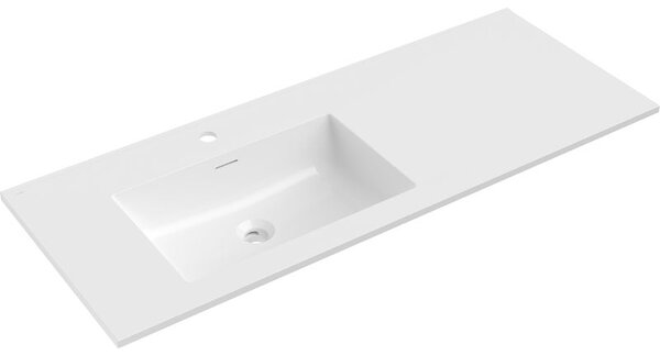 Mexen Otis balra süllyesztett mosdókagyló 121 x 46,5 cm, fényes fehér - 25181200L