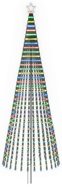 LED Karácsonyi Fenyő 400 cm 1028 LED Többszínű Acél Fekete