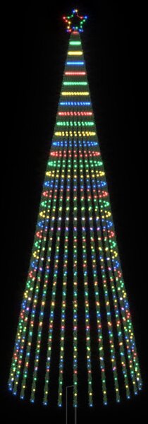 LED Karácsonyi Fenyő 400 cm 1028 LED Többszínű Acél Fekete