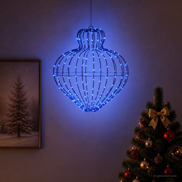 Karácsonyi csúcsdísz világítás 192 LED Kék Átm. 40 x 40 cm