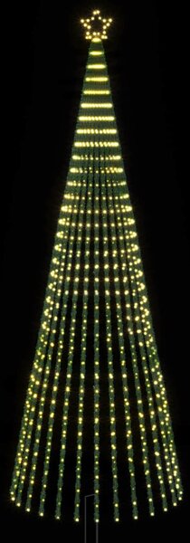 LED Karácsonyi Fenyő 400 cm 1028 LED Meleg fehér Acél Fekete