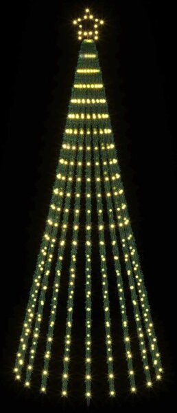 LED Karácsonyi Fenyő 250 cm 475 LED Meleg fehér Acél Fekete