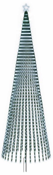 LED Karácsonyi Fenyő 500 cm 1524 LED Hideg fehér Acél Fekete