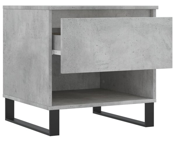 2 db betonszürke szerelt fa dohányzóasztal 50 x 46 x 50 cm