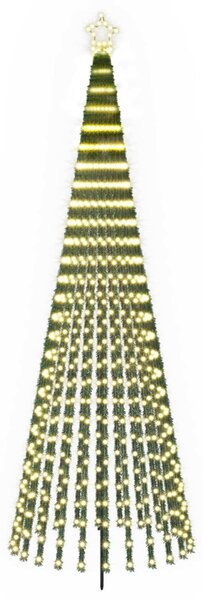 LED Karácsonyi Fenyő 300 cm 668 LED Meleg fehér Acél Fekete