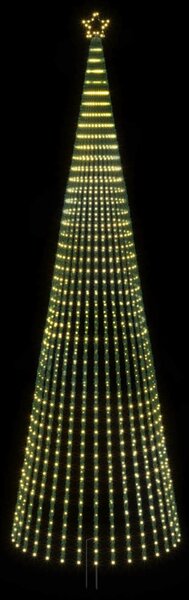 LED Karácsonyi Fenyő 500 cm 1524 LED Meleg fehér Acél Fekete