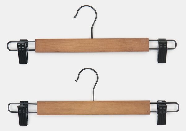 Sinsay - Fa vállfák csipeszekkel 2 pack - barna