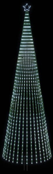 LED Karácsonyi Fenyő 500 cm 1524 LED Hideg fehér Acél Fekete