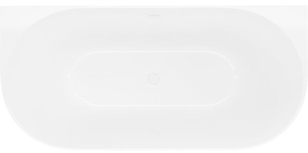 Mexen Oval Slim szabadon álló fali kád 170 x 80 cm, fehér, fehér túlfolyó - 52661708000-20